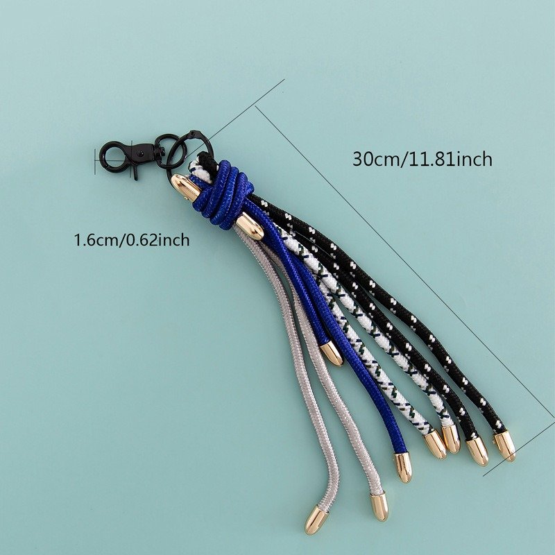 Bohemian Nylon Bag Charm Smartphone Knot Strap Mixed Color Mobile Holder Rope Phone Strap Key Phone Case Cord Charm Lanyard 30cm
