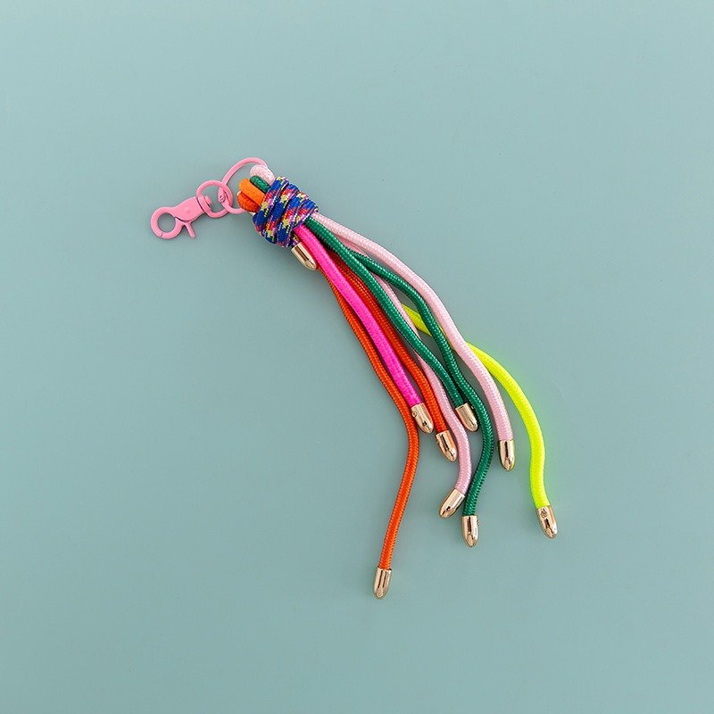 Bohemian Nylon Bag Charm Smartphone Knot Strap Mixed Color Mobile Holder Rope Phone Strap Key Phone Case Cord Charm Lanyard 30cm