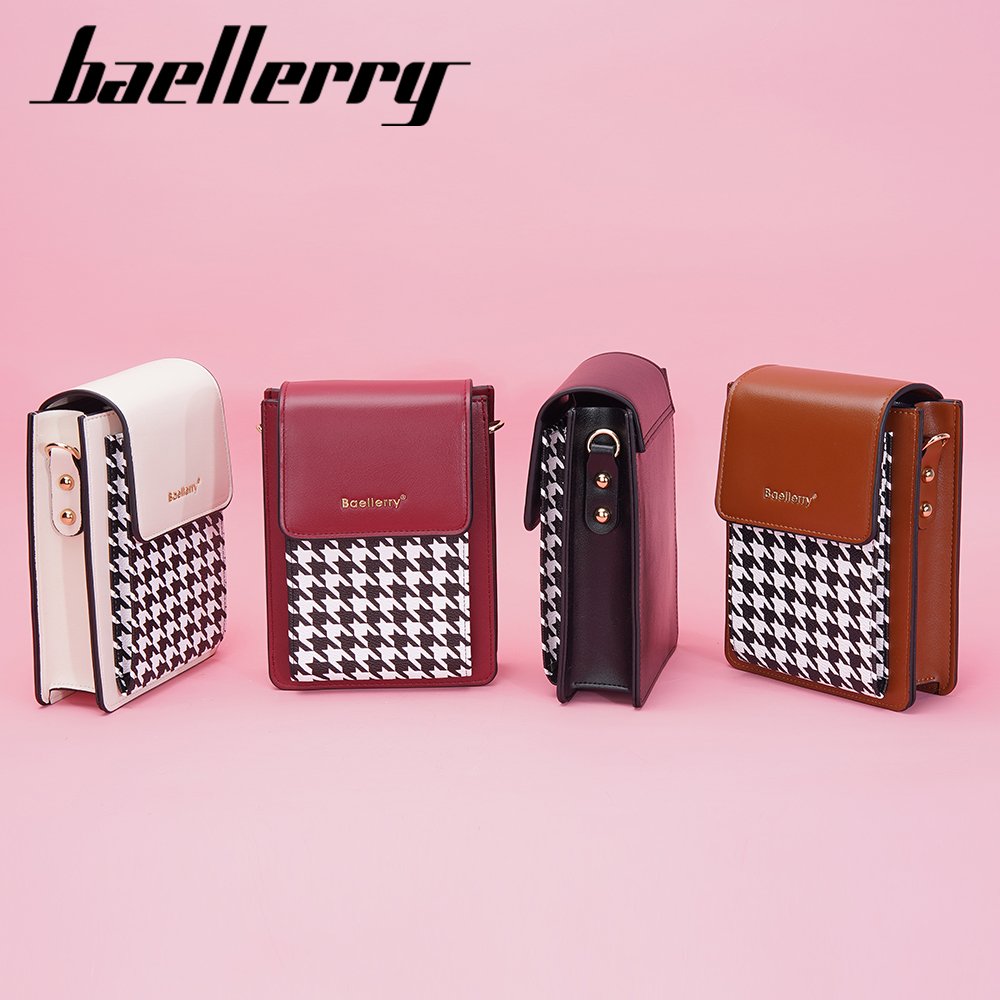 Baellerry Mini Cross Body Flap Bag for Women Designer PU Leather Small Square Mobile Phone Shoulder Strap Customizable