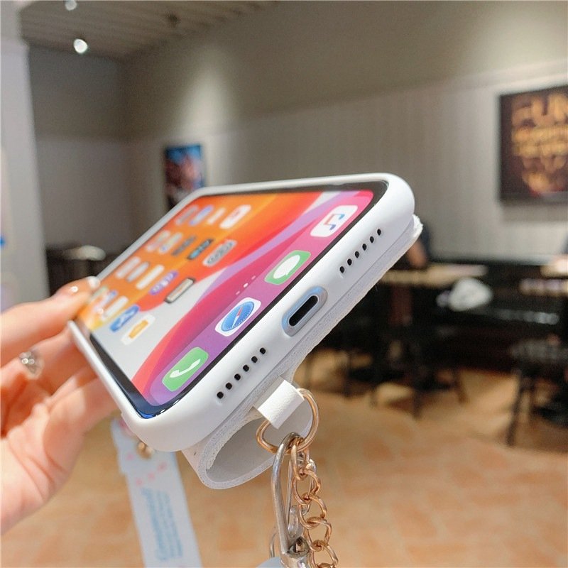 Cute Crossbody Stellalou Wallet Silicone Mobile Phone Case For iPhone 16 15 14 13 12 11 Pro max cartoon Shockproof Back cover