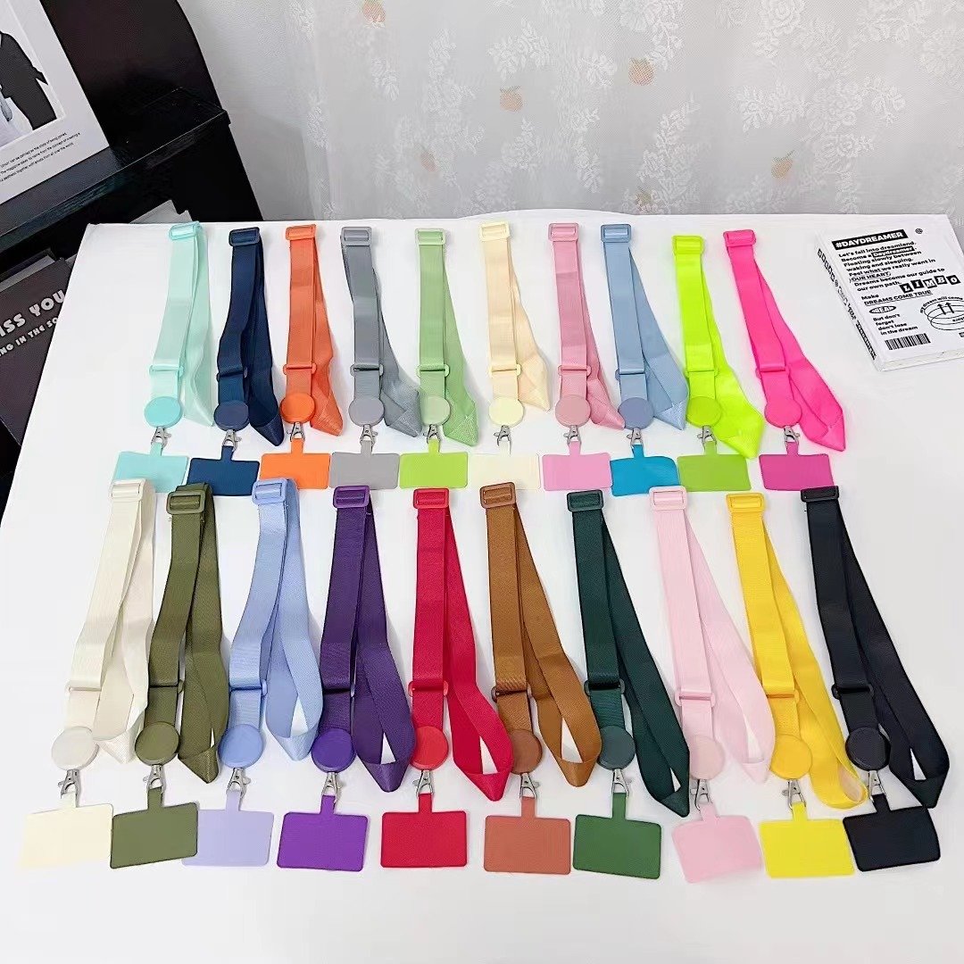 Fashion Phone Case Lanyard Accessories Neck Rope Patch Tab Long Lasso Shoulder Crossbody Wrist Charm Cell Mobile Phone Straps