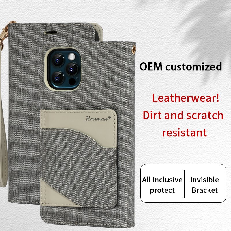 New clamshell wallet phone case shockproof phone stand release strap for iphone 13 13 pro max phone accessory