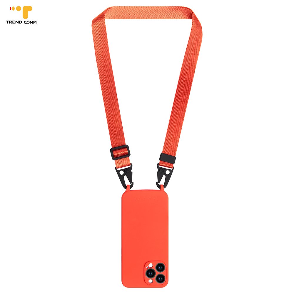 Wholesale Waterproof Silicone Phone Case for iPhone 15 Pro Max Adjustable Nylon Phone Crossbody Strap