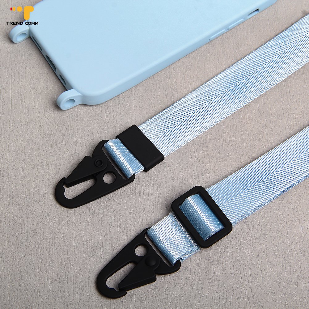 Wholesale Waterproof Silicone Phone Case for iPhone 15 Pro Max Adjustable Nylon Phone Crossbody Strap
