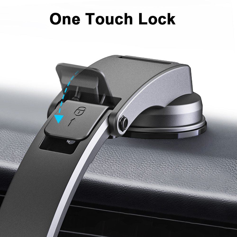 Military-Grade Protection Phone Mount Sticky Suction Dash Car Mount Phone Holder Compatible With 4-7" Mobile phones