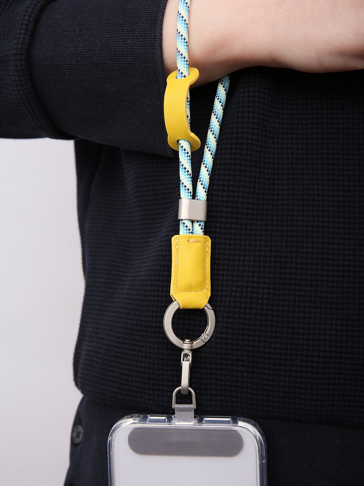 High-end series top layer cowhide multifunctional mountain outdoor universal wristband mobile phone strap