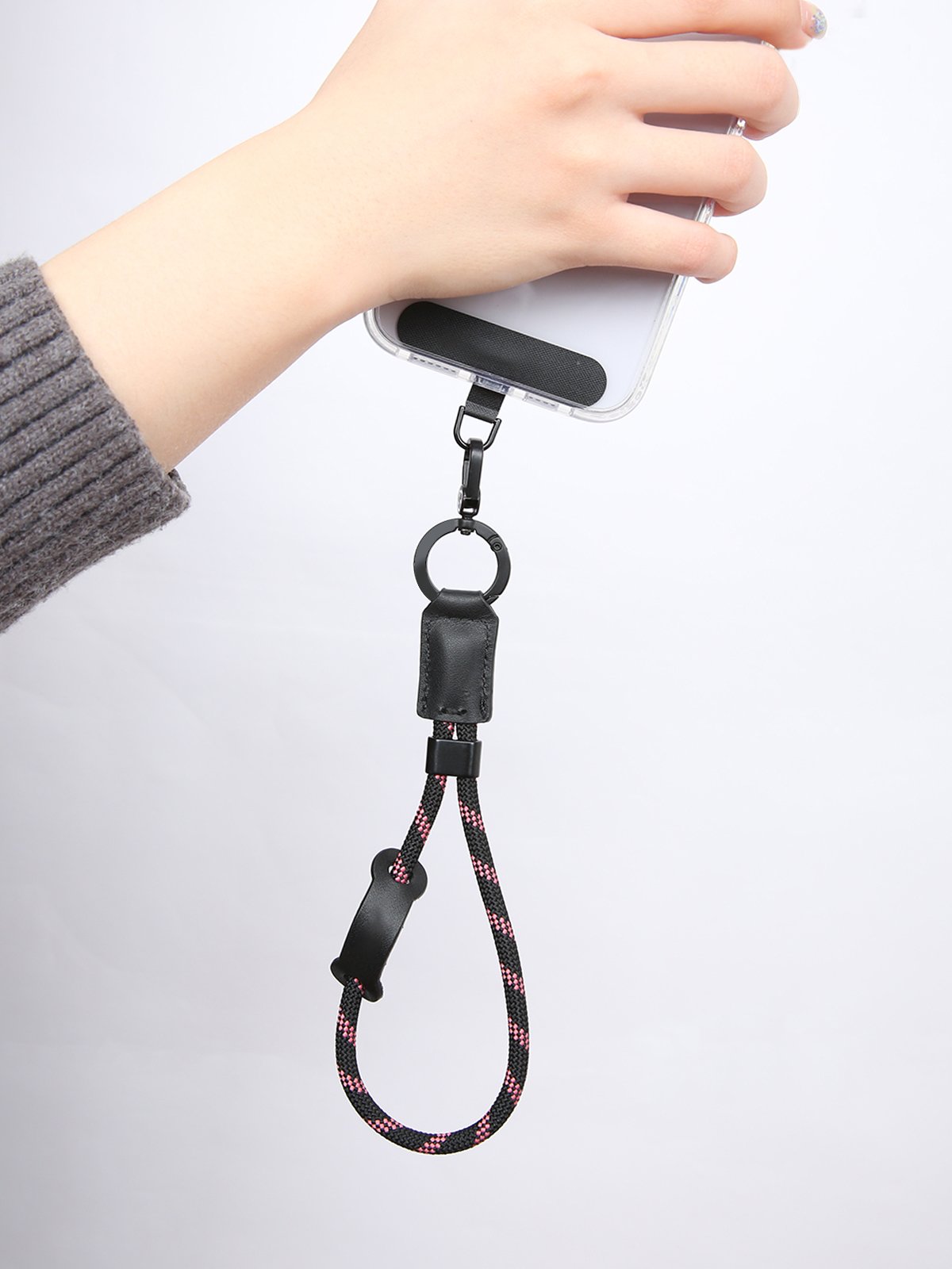 High-end series top layer cowhide multifunctional mountain outdoor universal wristband mobile phone strap