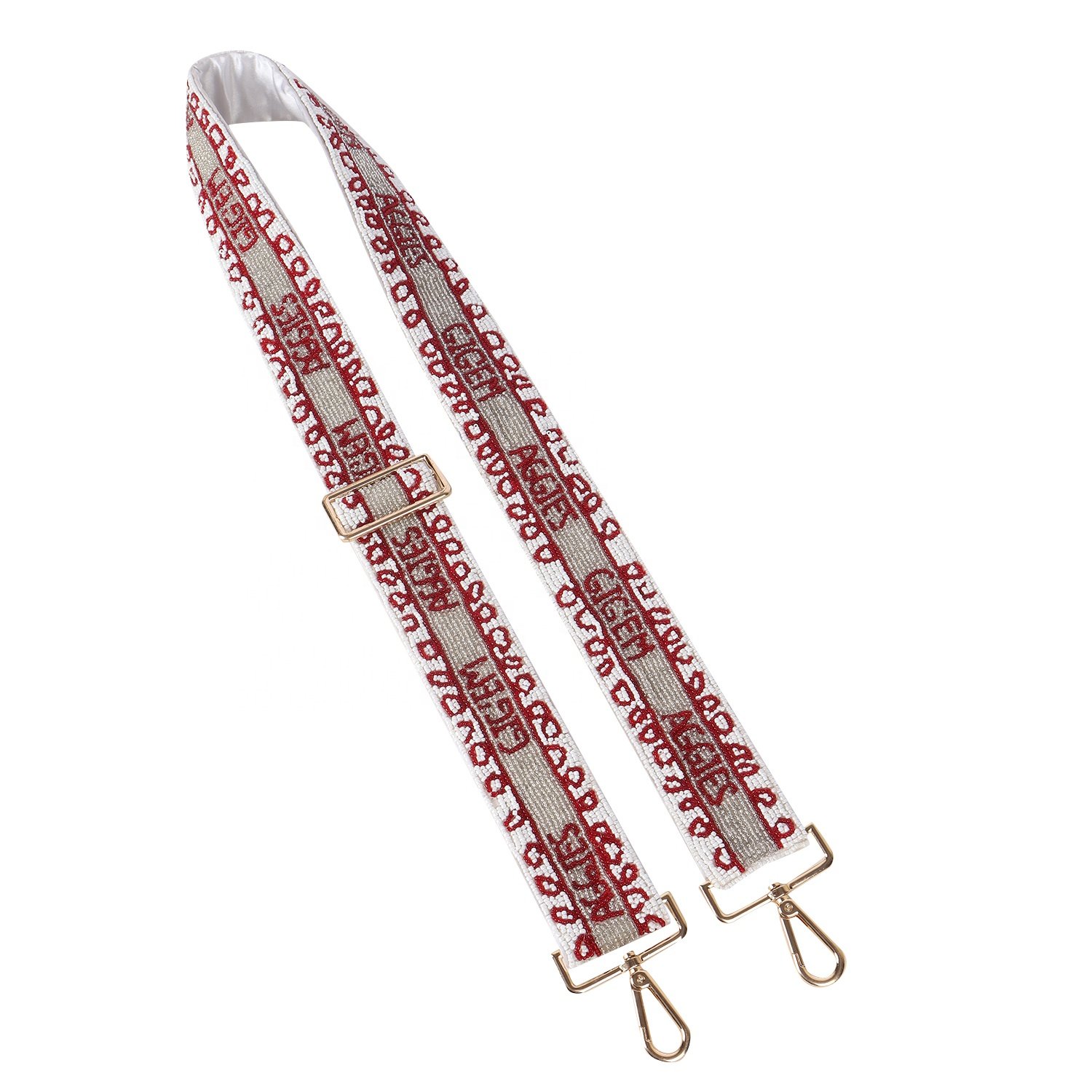 New Arrival Handmade Designer Ladies Beaded Mobile Phone strap Seed Bead Guitar Strap Game Day Strap Clear bag Strap Wholesale