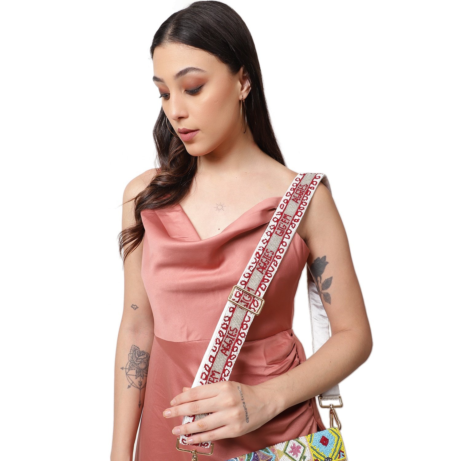 New Arrival Handmade Designer Ladies Beaded Mobile Phone strap Seed Bead Guitar Strap Game Day Strap Clear bag Strap Wholesale