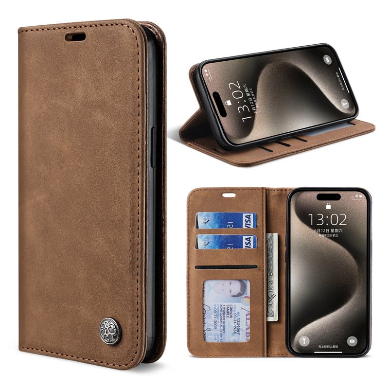 Magnetic Leather Phone Case With Strap And Wallet Leather For Iphone 11 12 13 14 15 16 Plus Pro Max