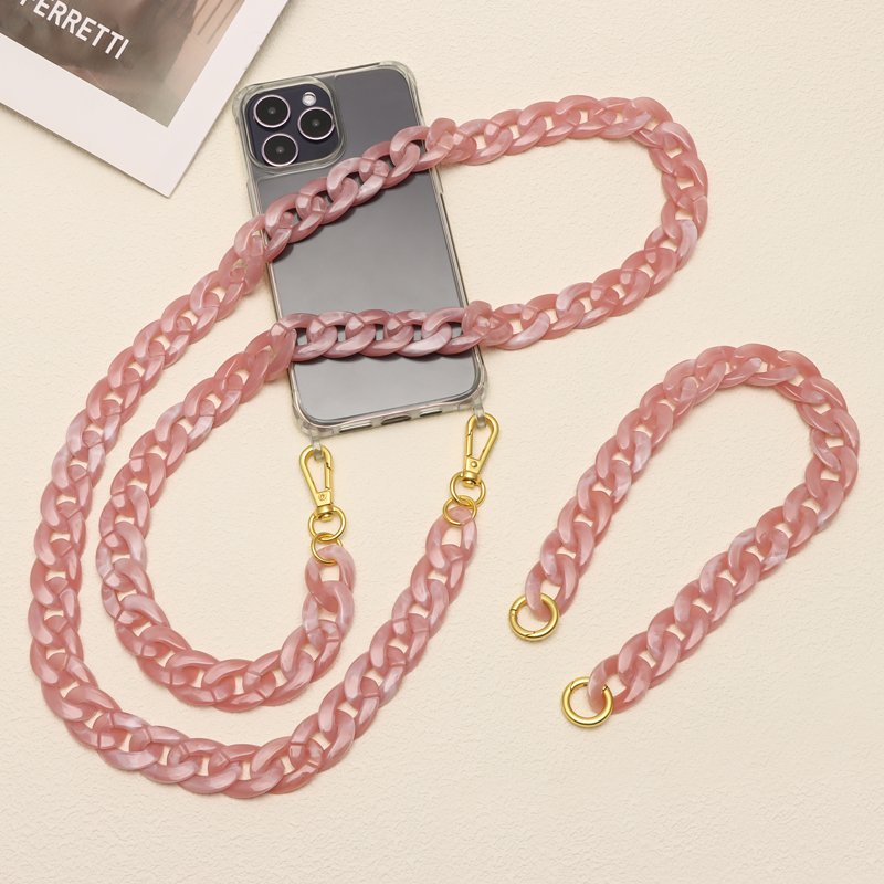 Hot Selling Creative Handmade Acrylic Phone Chain Crossbody Mobile Phone Case Chain For Phone Chain
