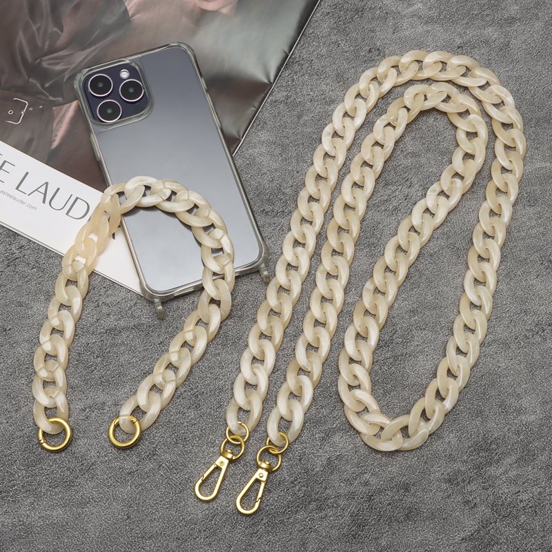 Hot Selling Creative Handmade Acrylic Phone Chain Crossbody Mobile Phone Case Chain For Phone Chain