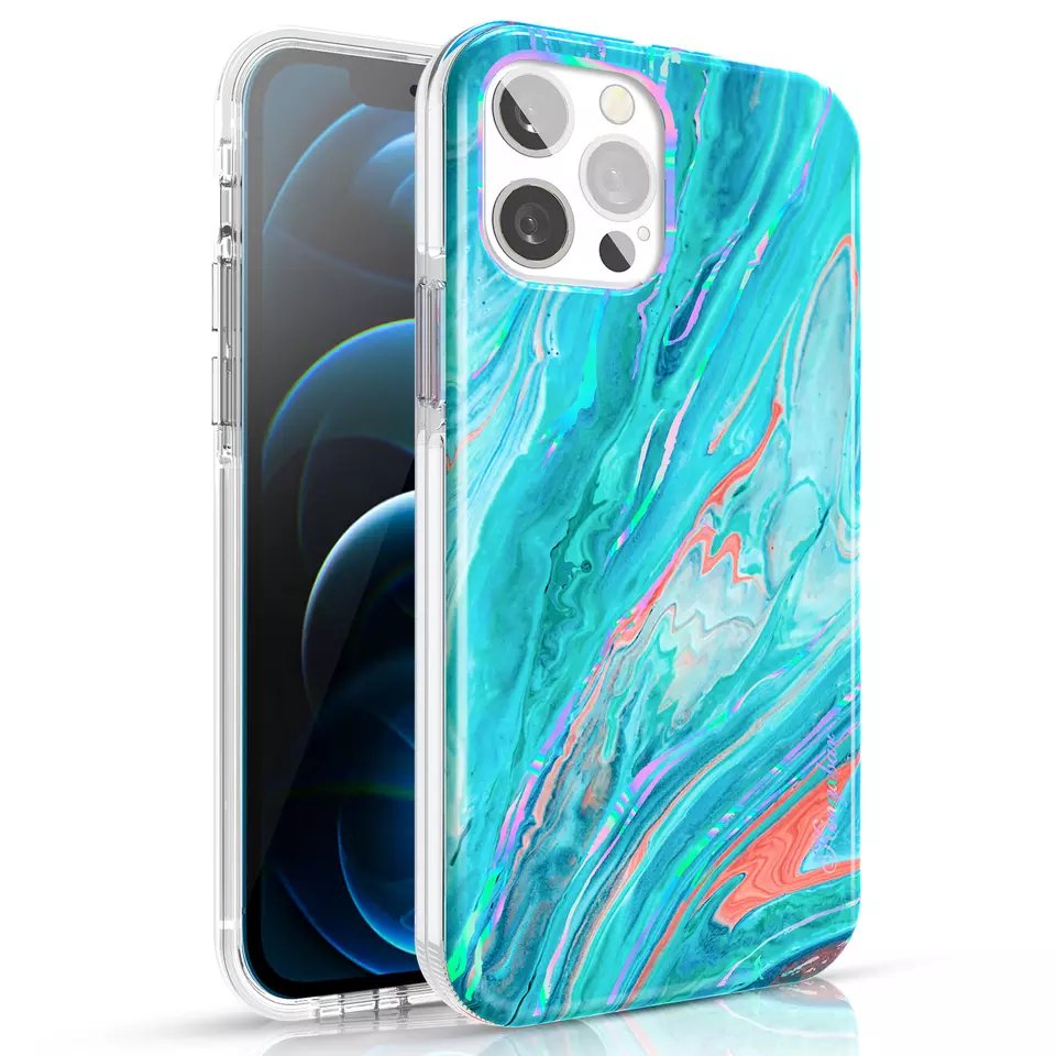 New double layer IMD printed floral print mobile phone case for iphone16 15Pro Max