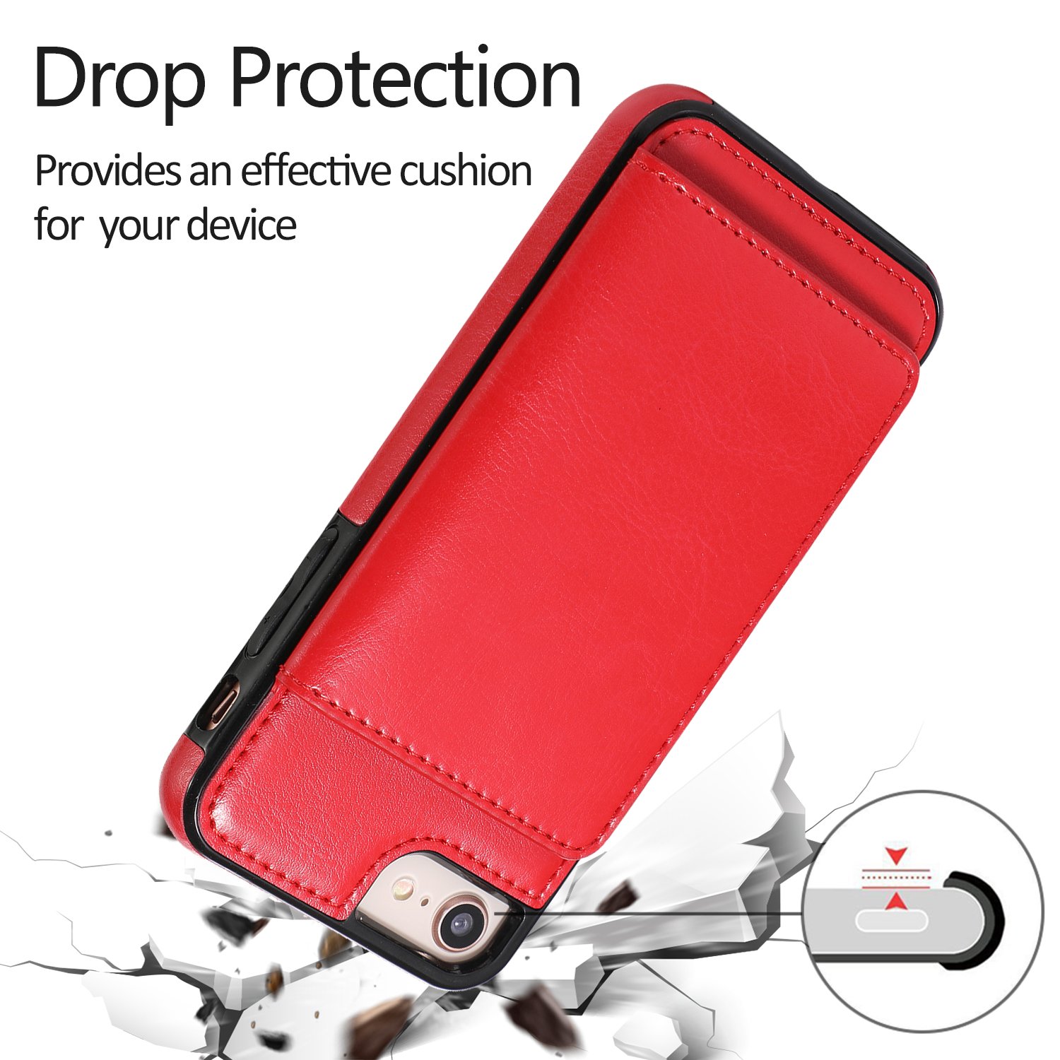 Hot Selling PU Leather Case for iPhone 15 Pro Max mini 11 X 6 6s 7 8 Plus XS 3 Card Holders Phone Cases