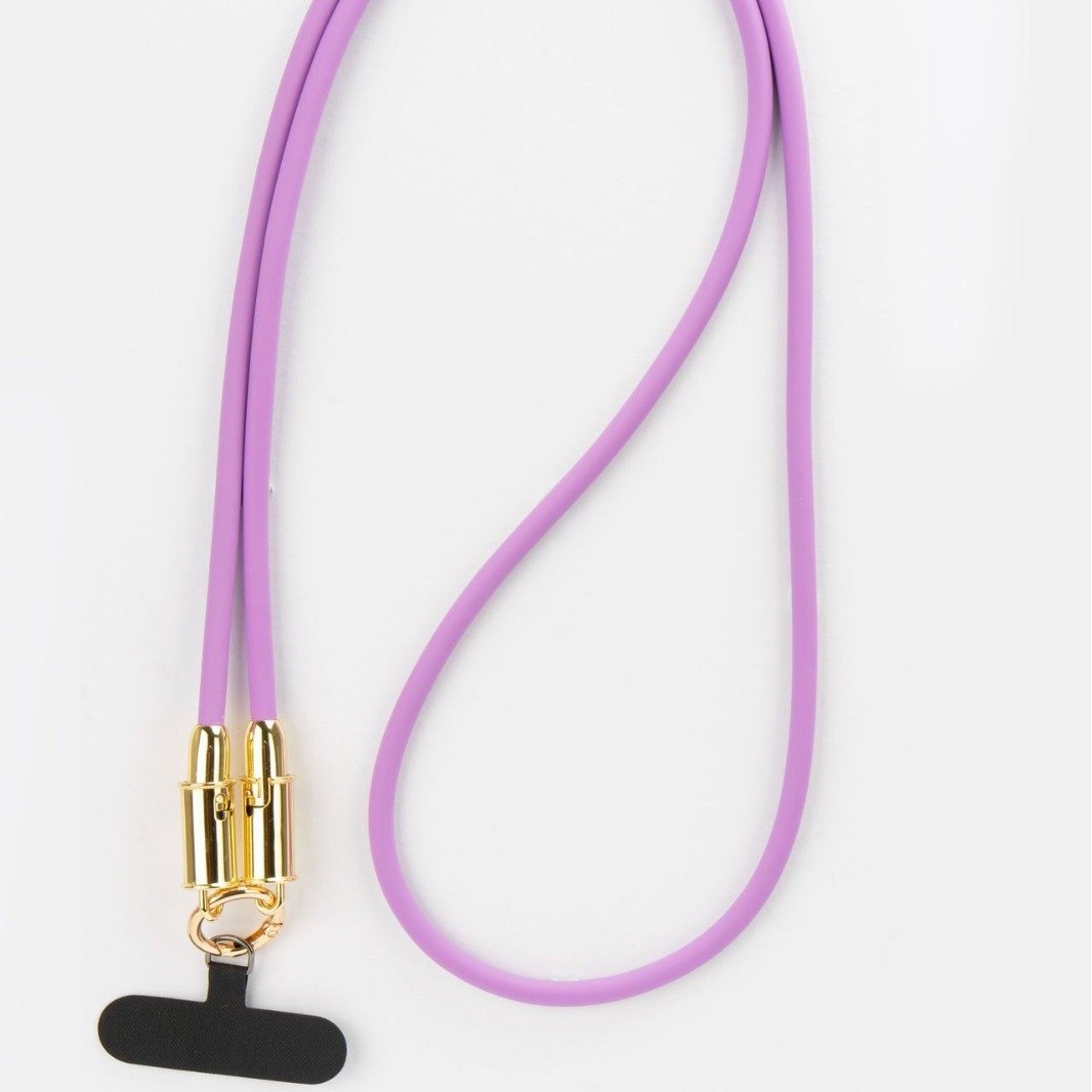 Fashion Nylon Braided 2 in 1 Crossbody USB Cable Silicone Phone Lanyard USB C to Type C Strap Charging Cable for iPhone Huawei
