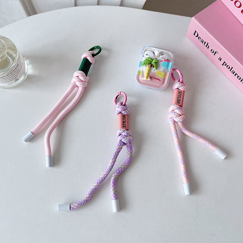 New Style Universal Keychain Lanyard Polyester Phone Chain with Rope Pendant Crossbody Strap Chic Hanging Cord Phone Charm