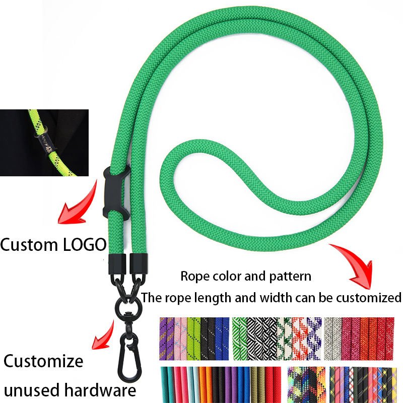 Customized logo pattern universal mobile phone lanyard neck strap designer luxury nylon wrist strap hand lanyard for smartphone