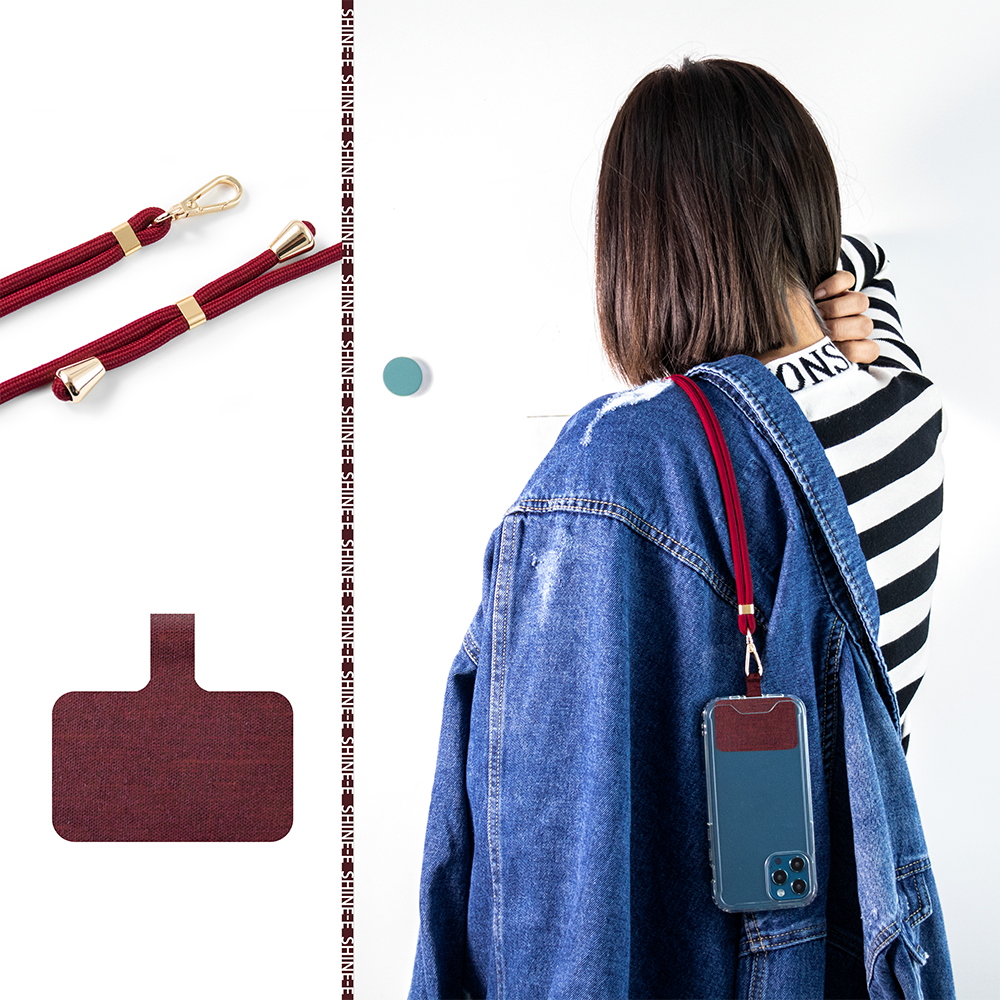 Mobile Phone Cover Accessories Universal Crossbody Lasso Necklace Rope Patch Strap Tab Tether Cell Phone Case Lanyard For Iphone