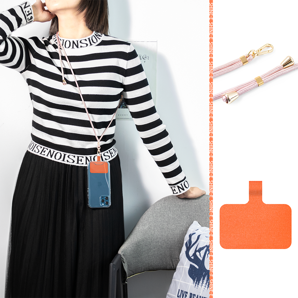 Mobile Phone Cover Accessories Universal Crossbody Lasso Necklace Rope Patch Strap Tab Tether Cell Phone Case Lanyard For Iphone