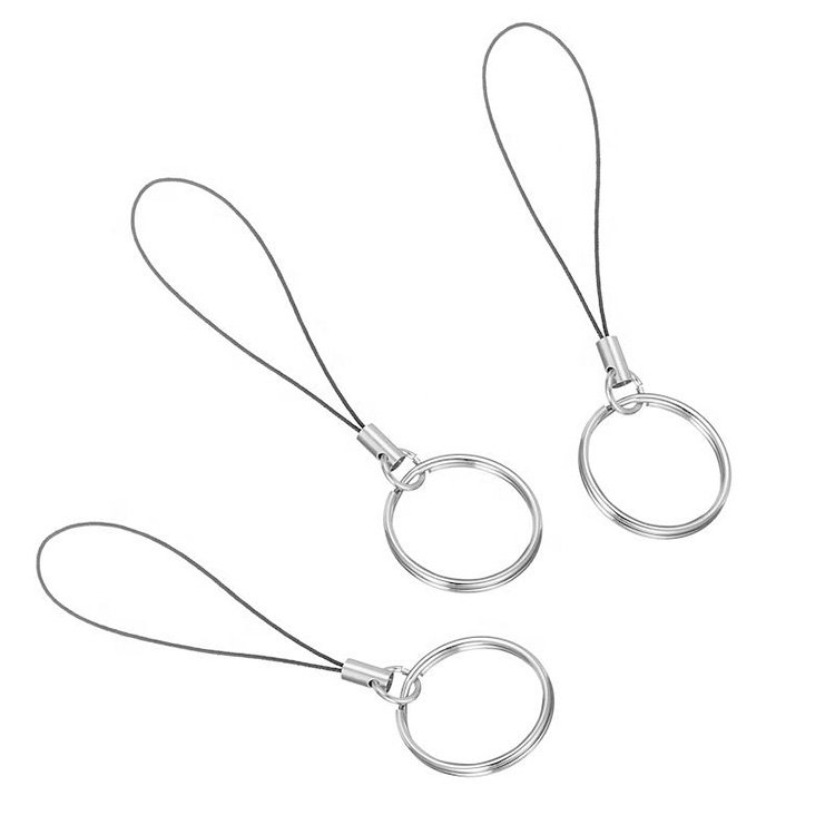 DIY Jewelry Mobile Cell Phone Keychain Lanyard Cord Strap with Ring Charm Pendant Decoration Accessories Lariat Lanyard Keychain
