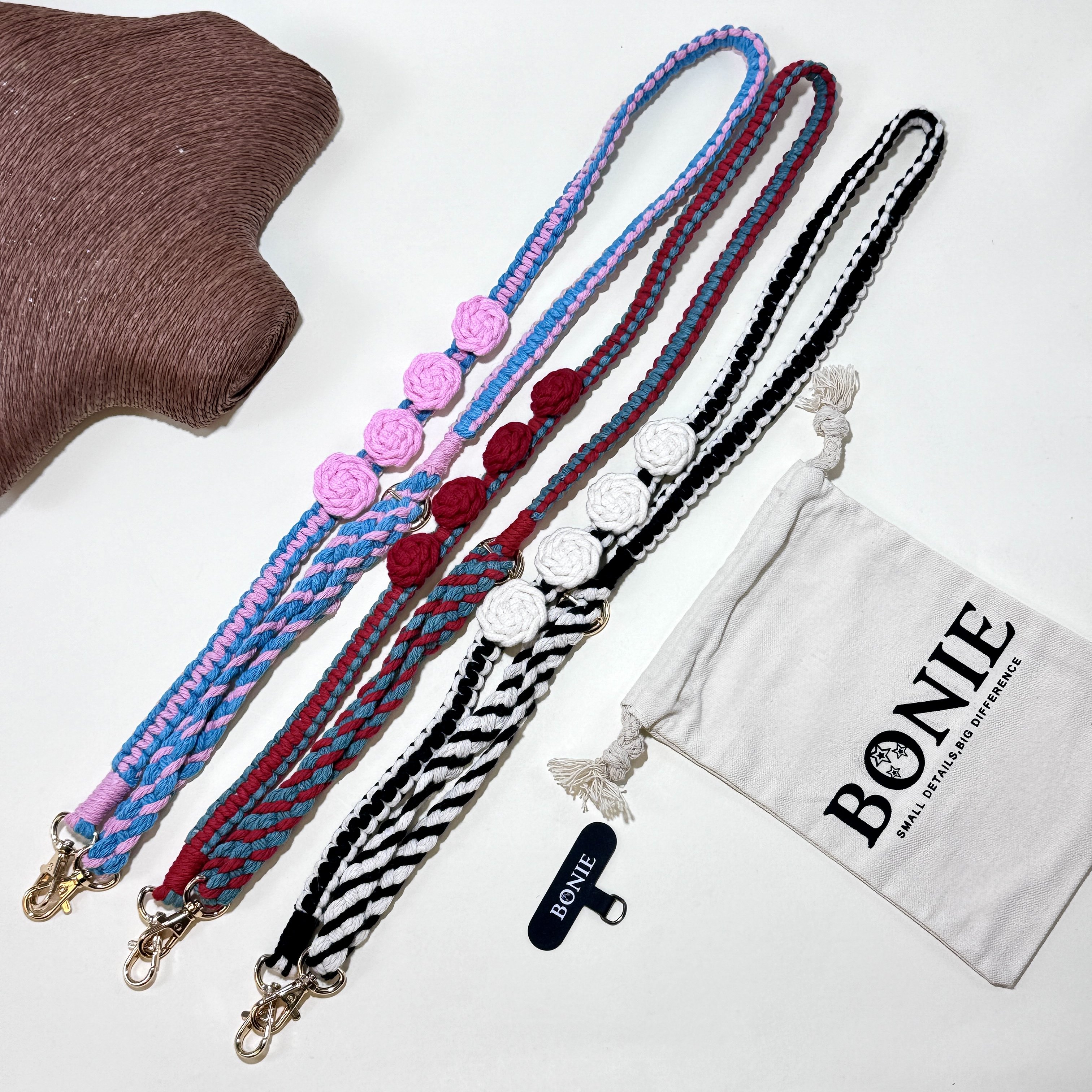 Ins new cotton rope hand-woven mobile phone bag lanyard Bohemian style multi-functional mobile phone chain