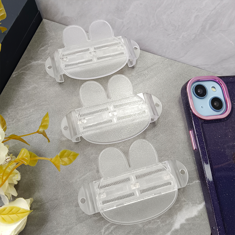 Mobile phone back clip DIY groove material clip transparent material rabbit head back clip cute rabbit rabbit