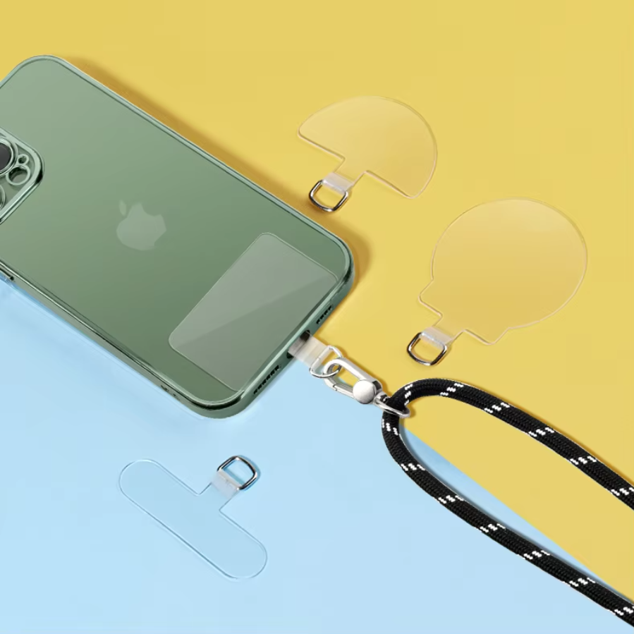 Unbreakable Strong Clear Phone Tether Tab Phone Case Lanyard With Metal Ring Universal Crossbody Patch Phone Lanyard Holder
