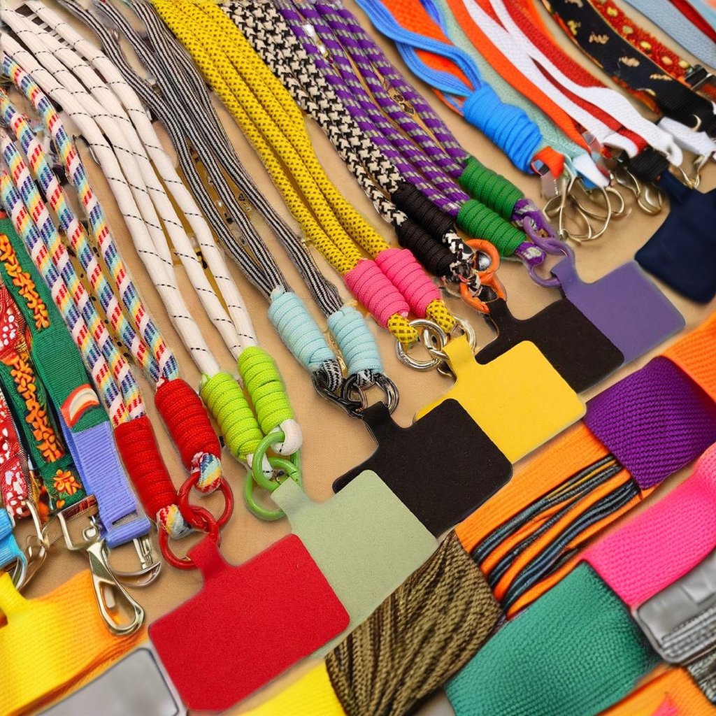 Hot Selling Universal Anti-Lost Braid Wrist Strap Colored Nylon Mobile Phone Lanyard Phone Accessories Hand Rope
