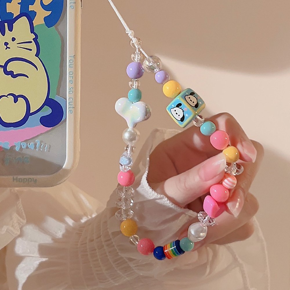Fashion Cell Phone Accessories Phone Charms Wrist Lanyard Bags Pendant Keychains Mobile Phone Straps