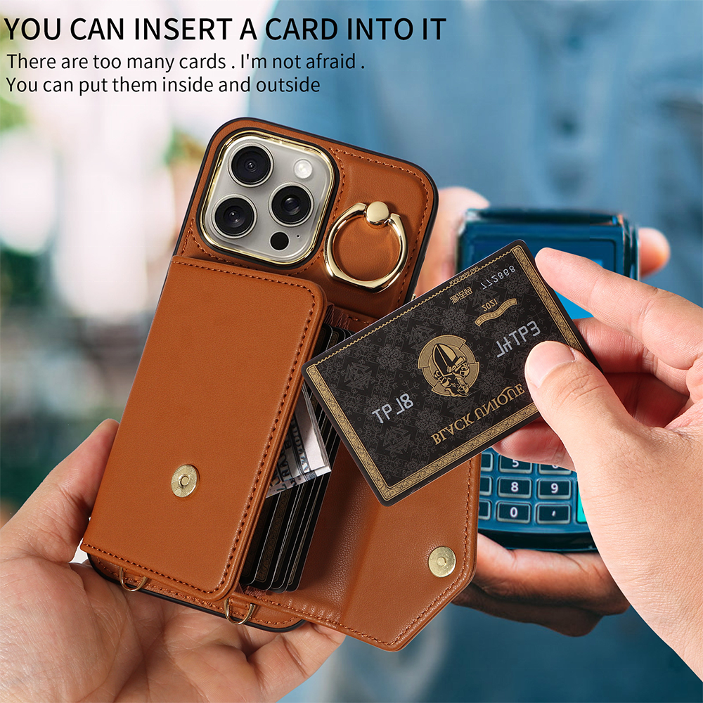 High Quality Wallet Phone Cases & Bags Leather Back Magnetic Cover For iPhone 15 Wallet Cases