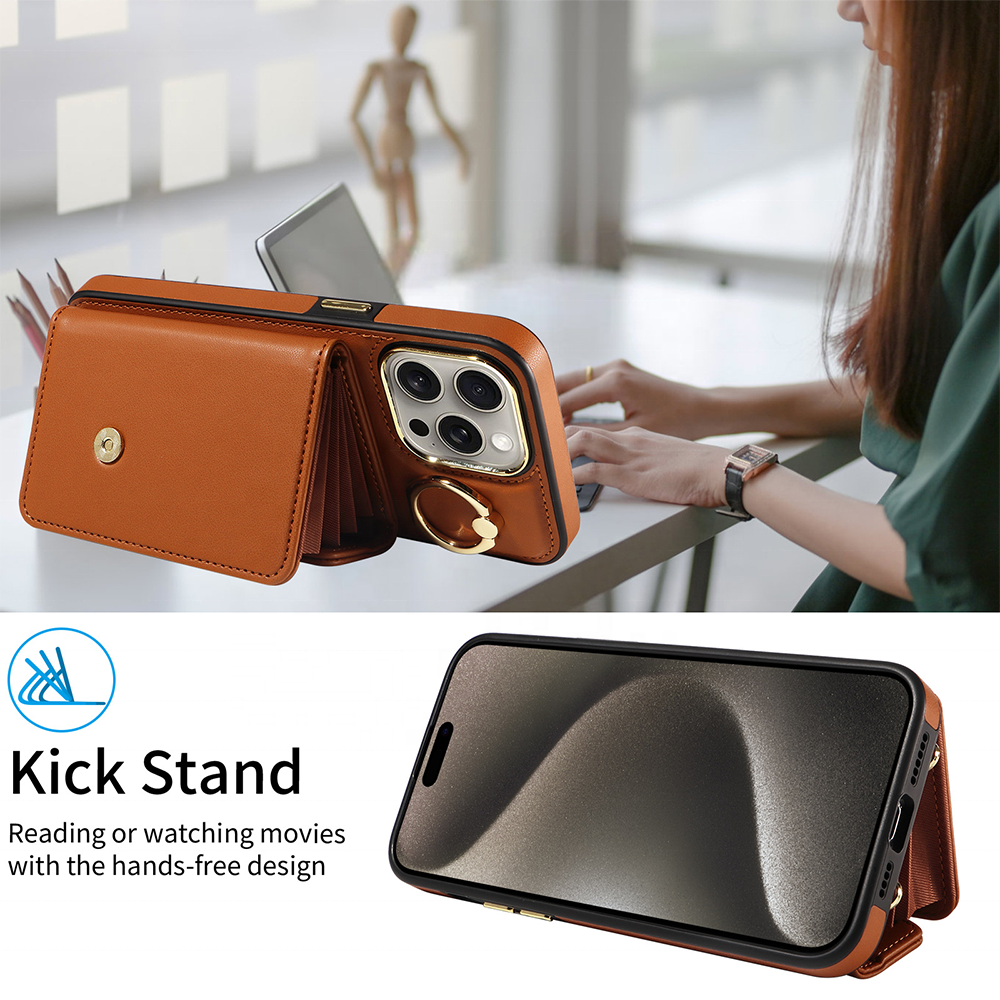 High Quality Wallet Phone Cases & Bags Leather Back Magnetic Cover For iPhone 15 Wallet Cases
