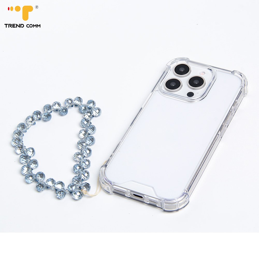 For iPhone 16 Clear Case with Detachable Lanyard Strap PC+TPU Transparent Shockproof Mobile Phone Cover For iPhone 16 Pro Max