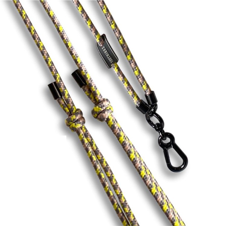 Popular Long Nylon Neck Strap for Phone Polyester Mobile Phone Lanyard with Chain Colorful Crossbody Accessory