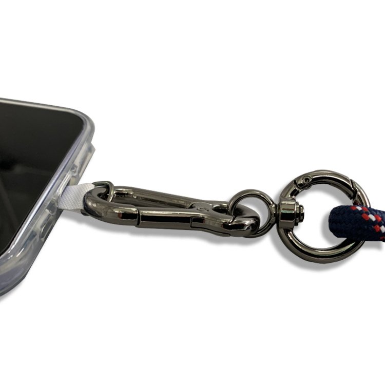 Popular Long Nylon Neck Strap for Phone Polyester Mobile Phone Lanyard with Chain Colorful Crossbody Accessory