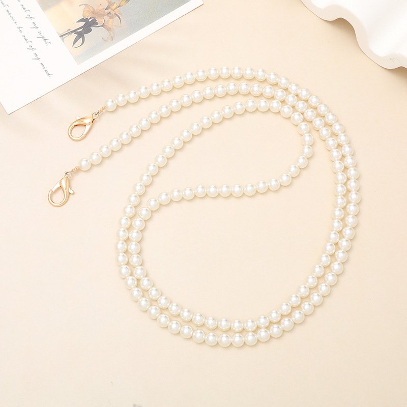 Handmade Pearl Beaded Crossbody Mobile Phone Strap Practical and Stylish Accessory