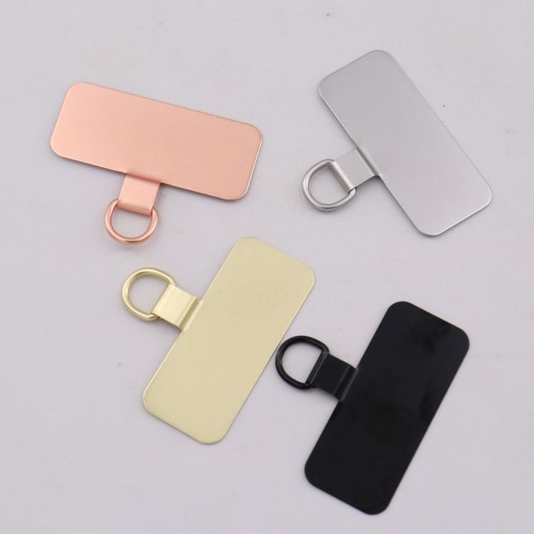 Cheap Price Metal Rectangle Phone Anti-lost Accessories For Universal Card Phone Charm Strap Key Chain Lanyard Wrist Necklace