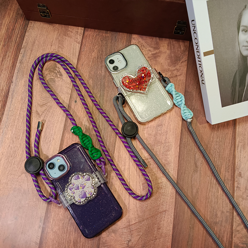 mobile phone lanyard Rope Backband Adjustable Diagonal Strand Bracelet Universal Phone Case Hanging Rope phone accessories