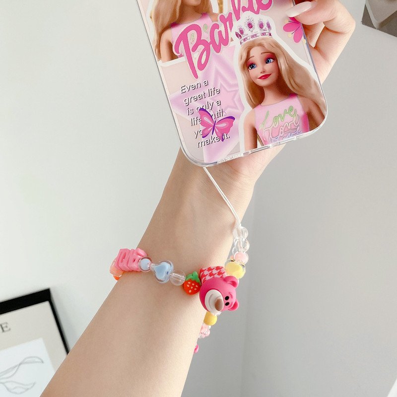 Mobile Phone Strap Women's Beaded Handheld Wrist Strap Pendant Phone Case Anti Losslanyard CCD Camera Pendant