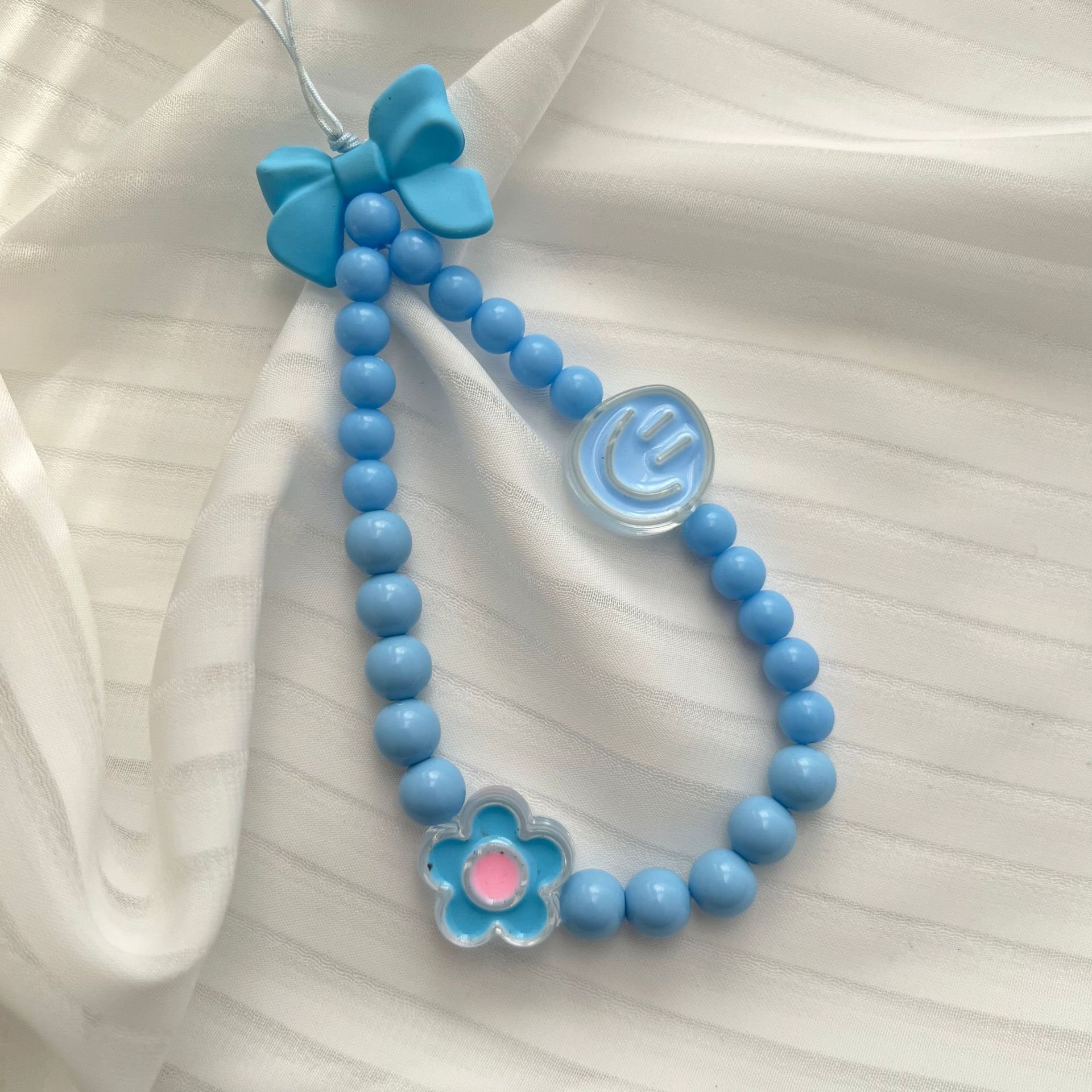 Lilangda Beads Mobile Phone Chain Women Girls Cellphone Strap Anti-Lost Lanyard Hanging Cord Bracelet Keychain Bag Pendant