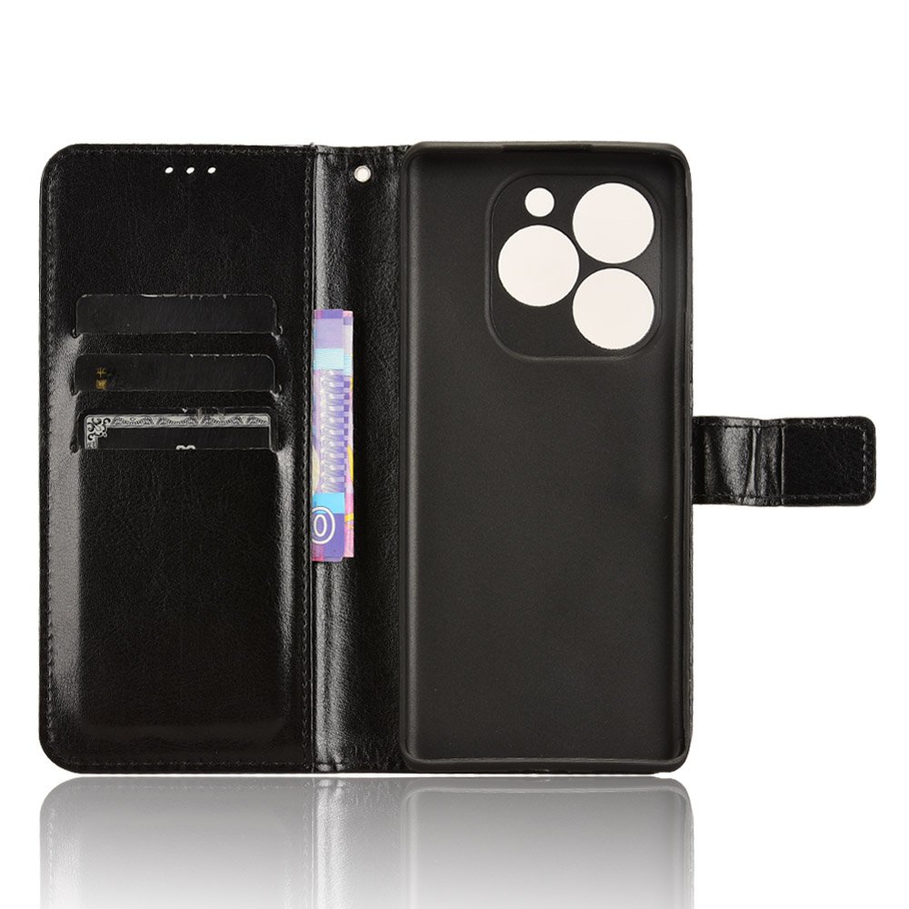 For itel S23 Plus Wallet Case With Card Holder, Retro PU Leather Stand Magnetic Flip Filo Mobile Phone Cover For itel S24 Plus