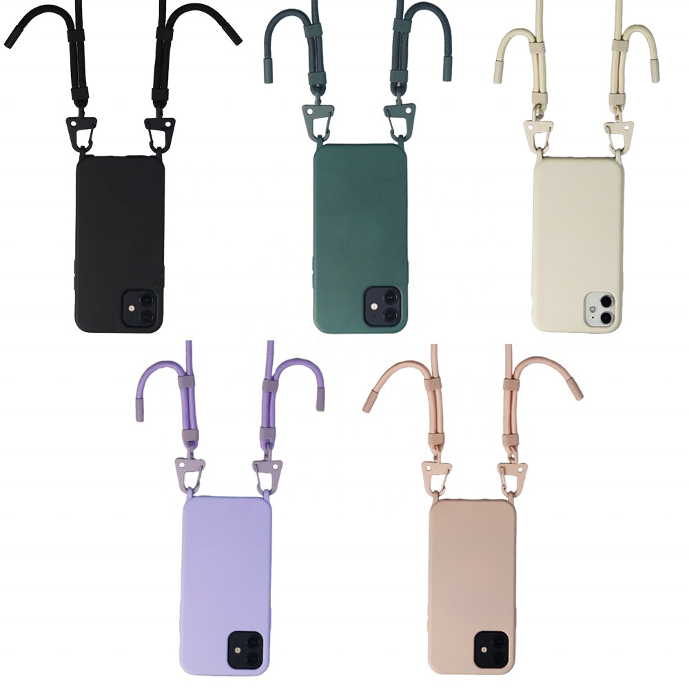 Necklace Crossbody Lanyard silicone Phone Case For iPhone 13 16 14 15 Pro Max XS 6 7 8 PLUS Lanyard Neck Strap Cord Rope Cover