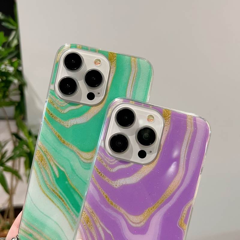 Hot Selling With Lanyard Color Marble Glitter Gradient Case for Samsung S24 S23 Ultra S22 S21 Plus A54 A34 A15 A05 Phone Cover
