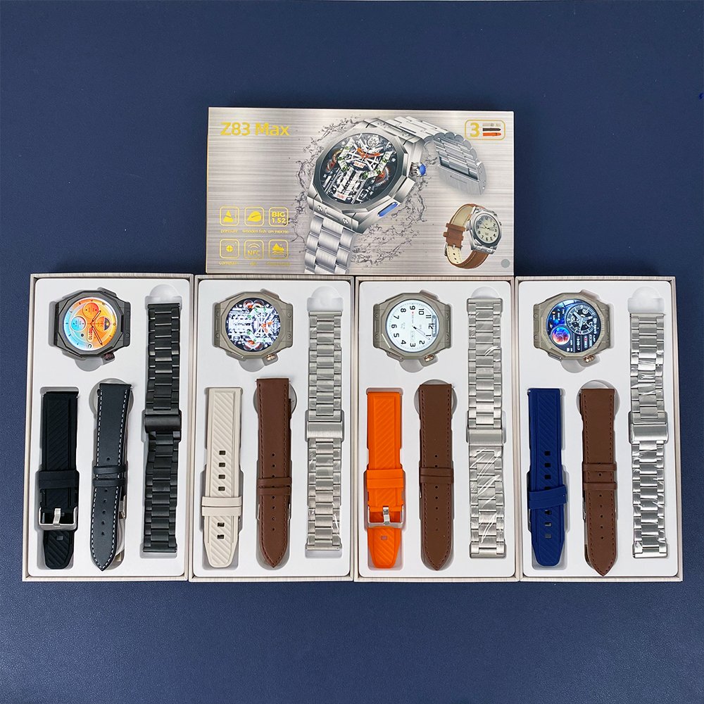Z83 Max Mobile Phone Call with 3 straps Business smart watch smartwatch reloj inteligente outdoor smartwatches New arrival 2024
