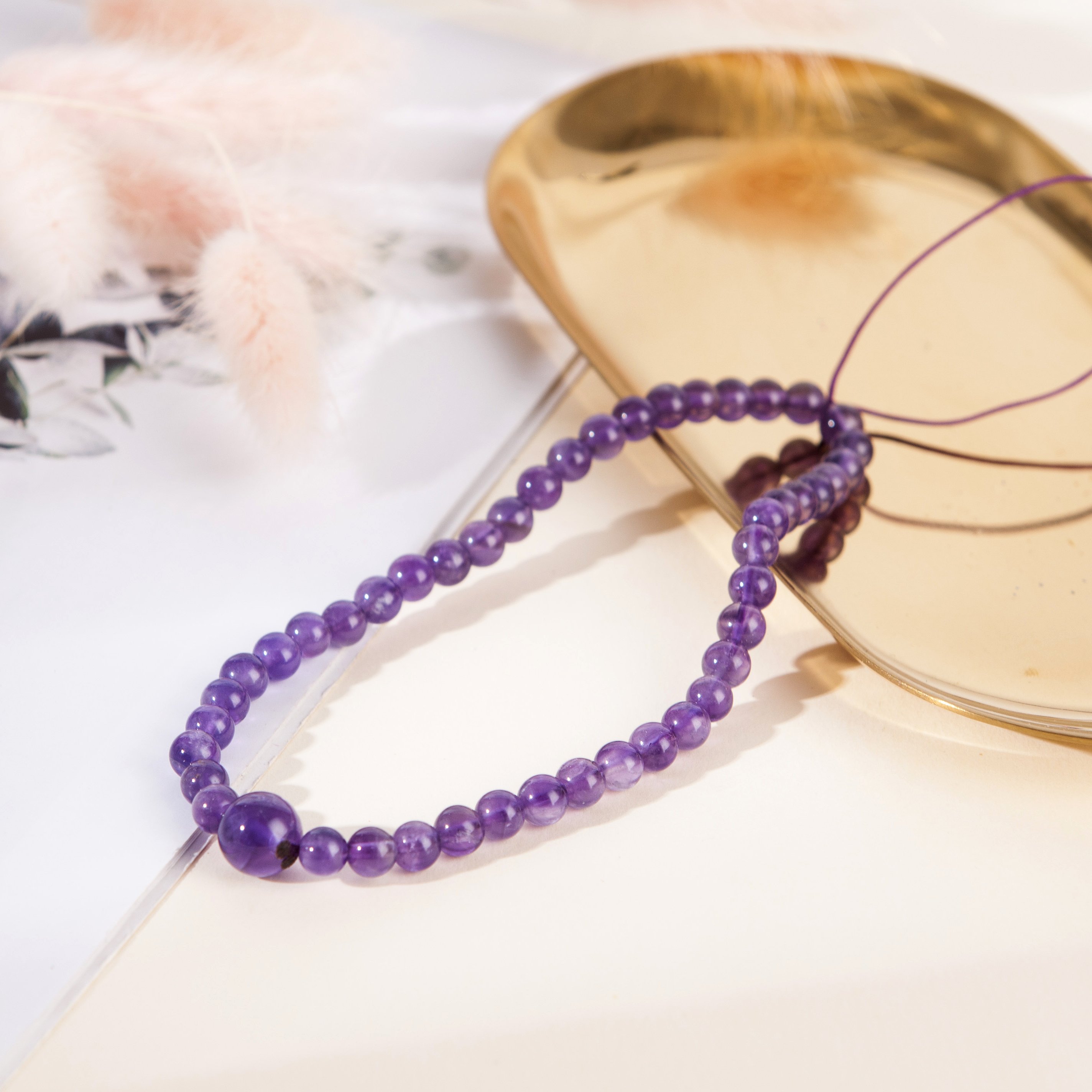 2024 Fashion women mobile diy phone phone chain accessories customized natural labradorite stone beads chain strap