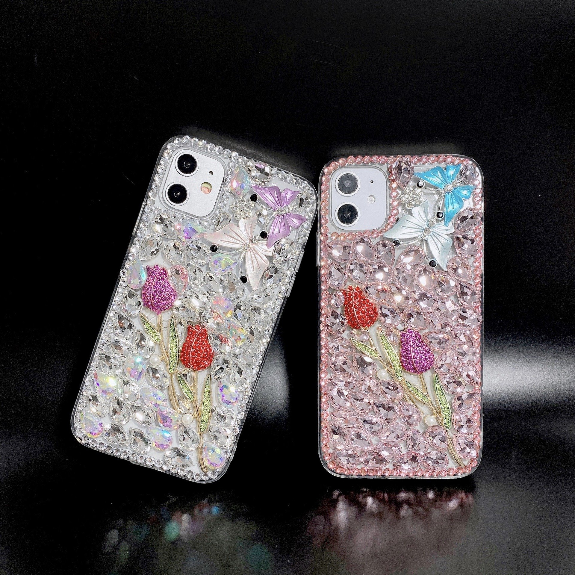 Diamond luxury women phone cases for iphone16 14 13 12 11 15pro max rhinestone crystal sparkle mobile protector