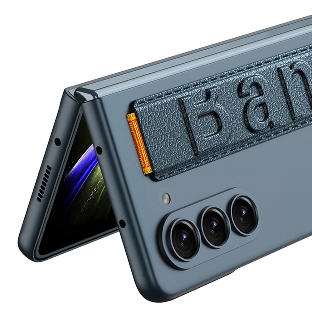 For Galaxy Z Fold5 new phone case ultra film phone cover integrated wristband strap Matte with front glass