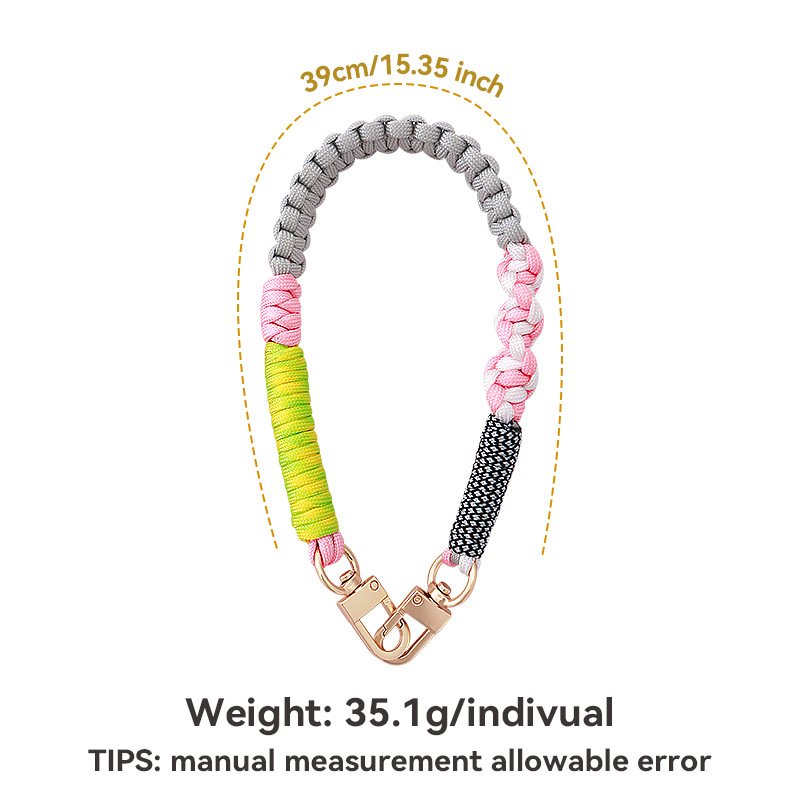 New handmade cellphone phone chain charm braided mobile phone lanyard anti loss hand rope phone charms