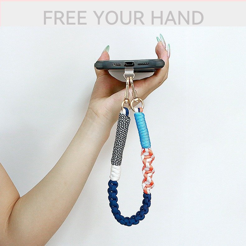 New handmade cellphone phone chain charm braided mobile phone lanyard anti loss hand rope phone charms