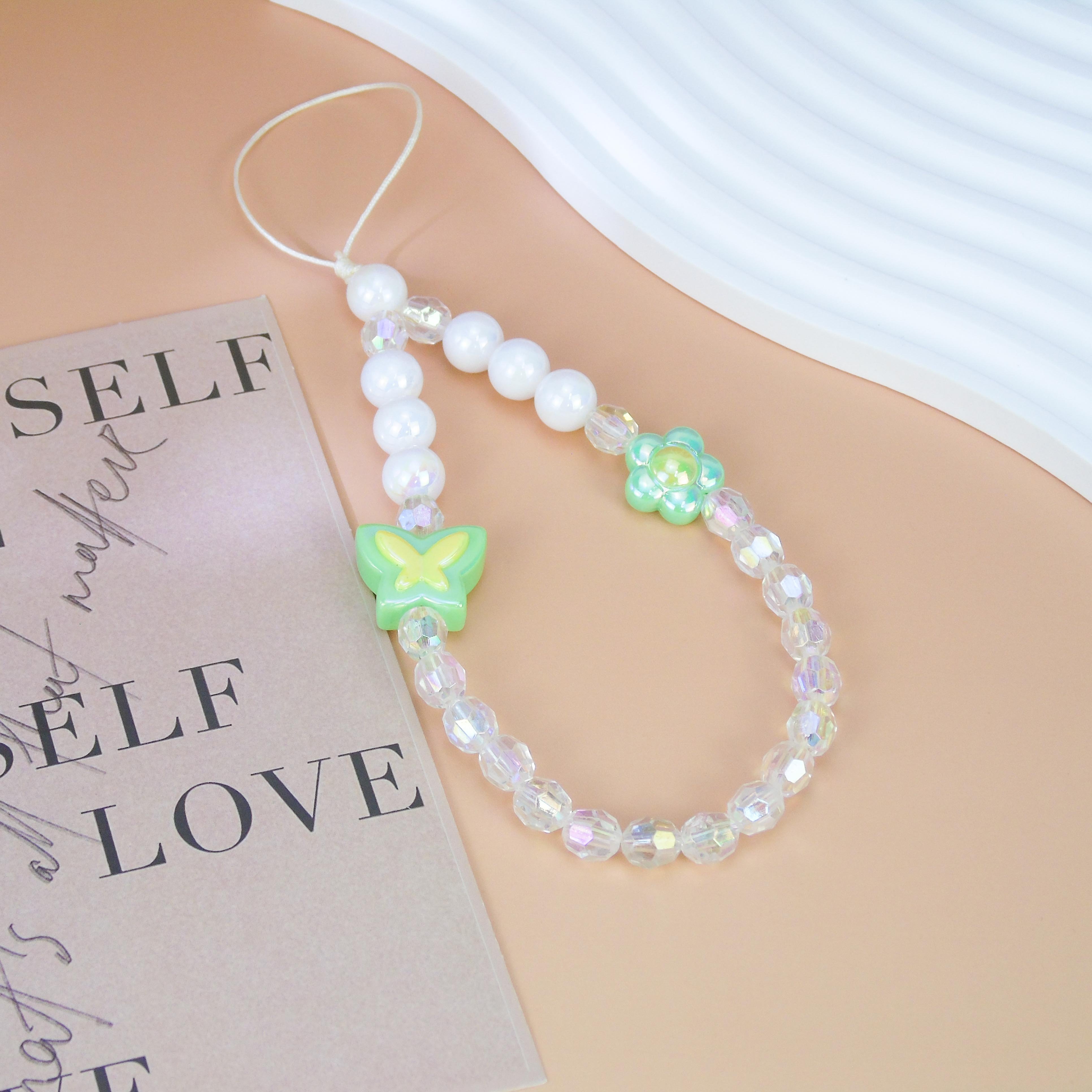 Handmade Virgin Hear Butterfly Crystal Cell Phone Straps Universal Phone Case Chain Accessories Flower