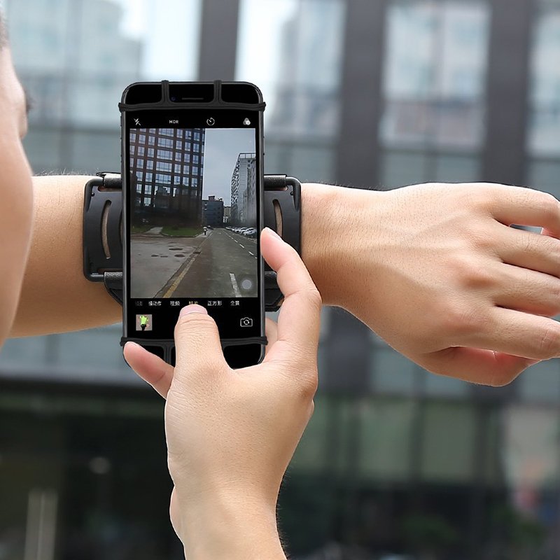 2024 Hot selling Sport fitness rotatable Adjustable strap Flexible Armband phone holder silicone running arm band phone holder